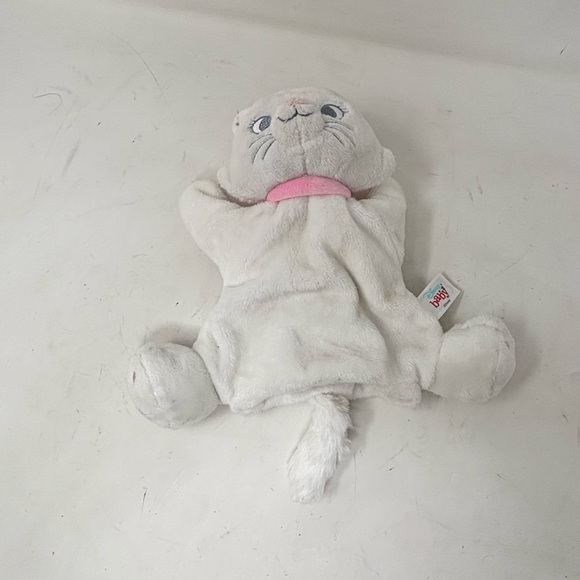 DISNEY BABY White Pink Plush Hand Puppet MARIE ARISTOCATS 9” X 9” 09/202 - Picture 1 of 8